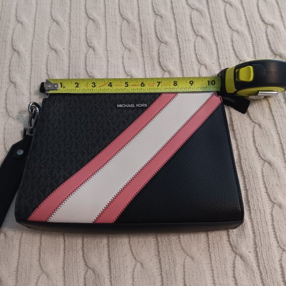 Michael Kors Cooper large striped clutch - Picture 2 of 7